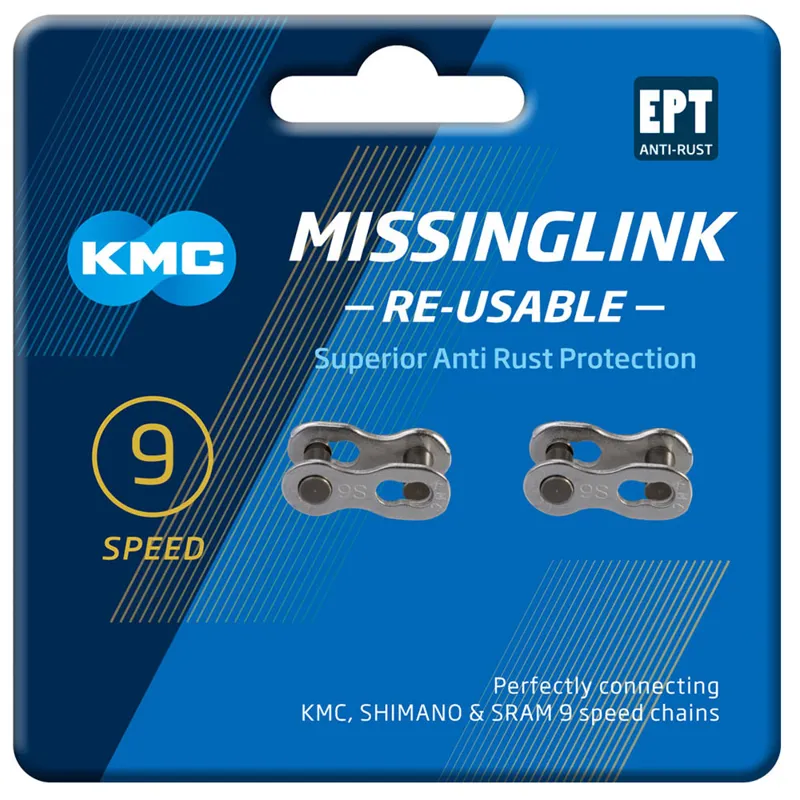 KMC 9-Speed Chainlinks Card of 2 Silver-1